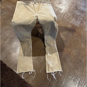Men’s tan pants stackable length